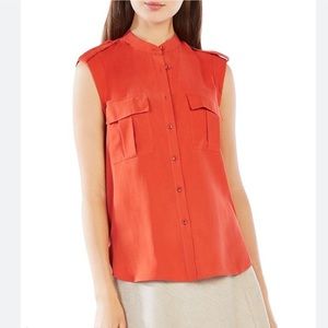 BCBGMAXAZRIA Silk cargo top XXS